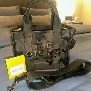 Small Marc Jacobs Black Camouflage Tote Bag